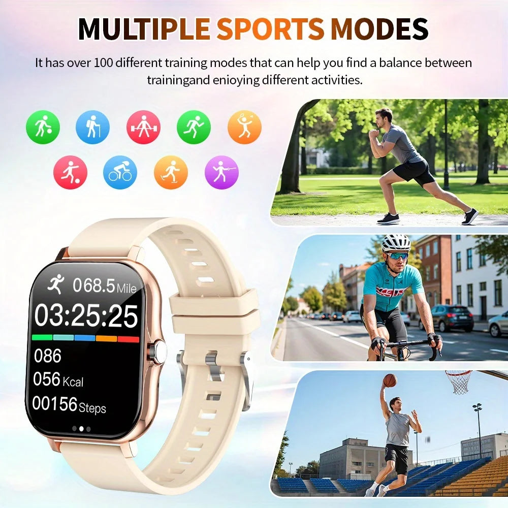 G.L Wear New Smartwatch 1.83-Inch HD Display Bluetooth Calling Heart Rate Activity Tracking Smartwatch Men Women Holiday Gift