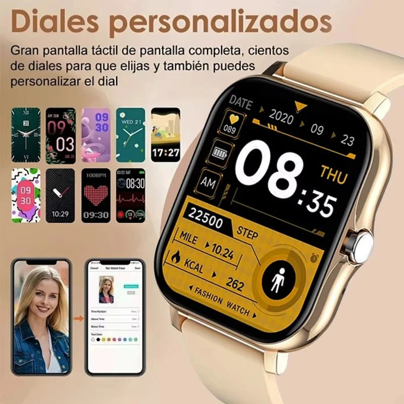 G.L Wear New Smartwatch 1.83-Inch HD Display Bluetooth Calling Heart Rate Activity Tracking Smartwatch Men Women Holiday Gift