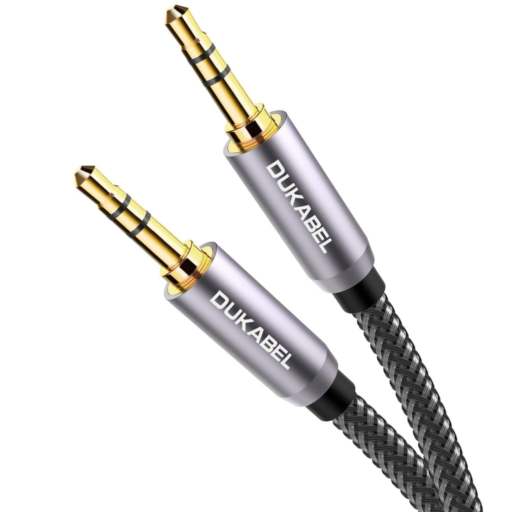 3.5Mm AUX Cable, Male to Male Audio Cord with Nylon-Braided - 4 Ft | 24K Gold Plated Conductor Auxiliary Cable with Stereo Sound for Car Headphones Phones Speakers Etc