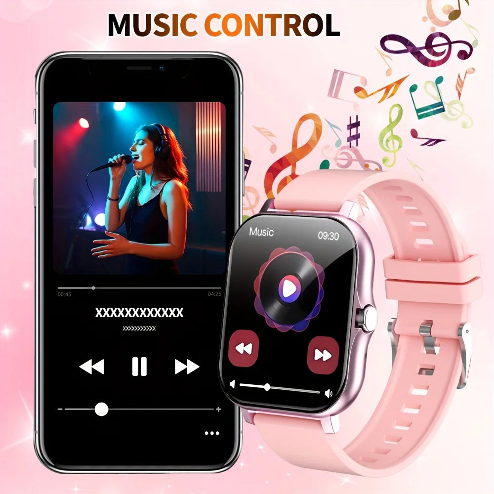 G.L Wear New Smartwatch 1.83-Inch HD Display Bluetooth Calling Heart Rate Activity Tracking Smartwatch Men Women Holiday Gift